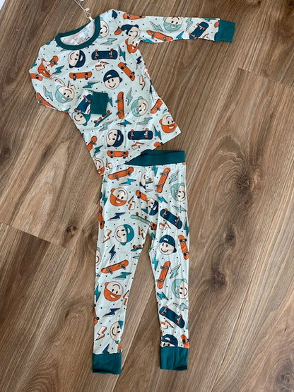 Skater Boy Two Piece Toddler Bamboo Pajamas