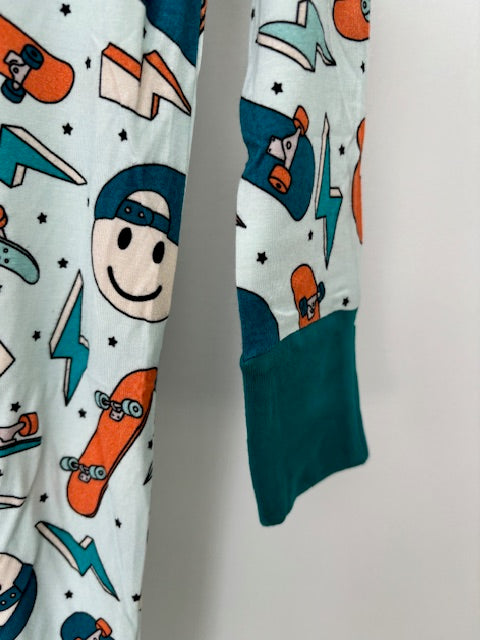 Skater Boy Bamboo Convertible Footie Pajama